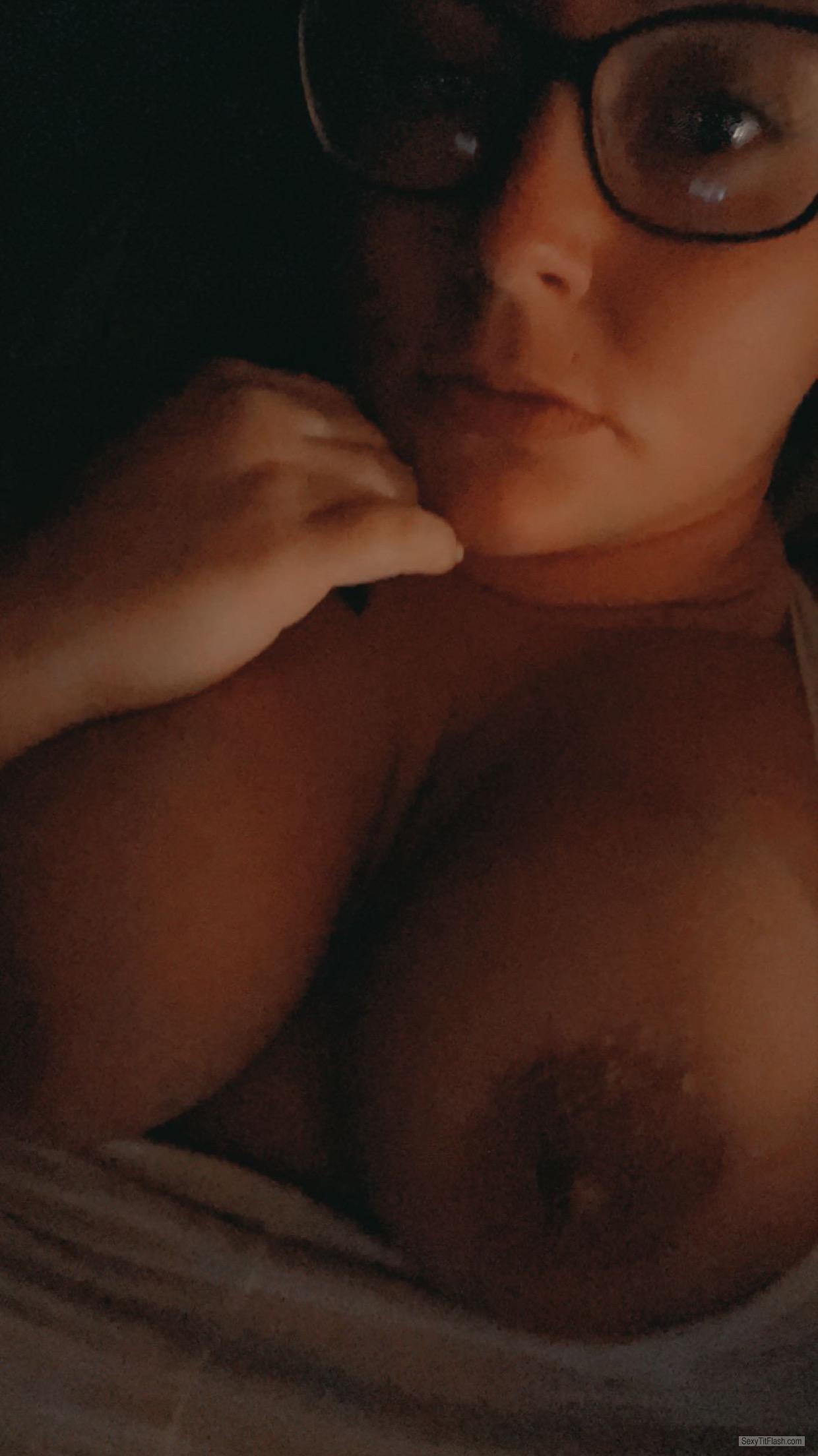 Tit Flash: My Friend's Medium Tits - Topless Naughty Girl from United States